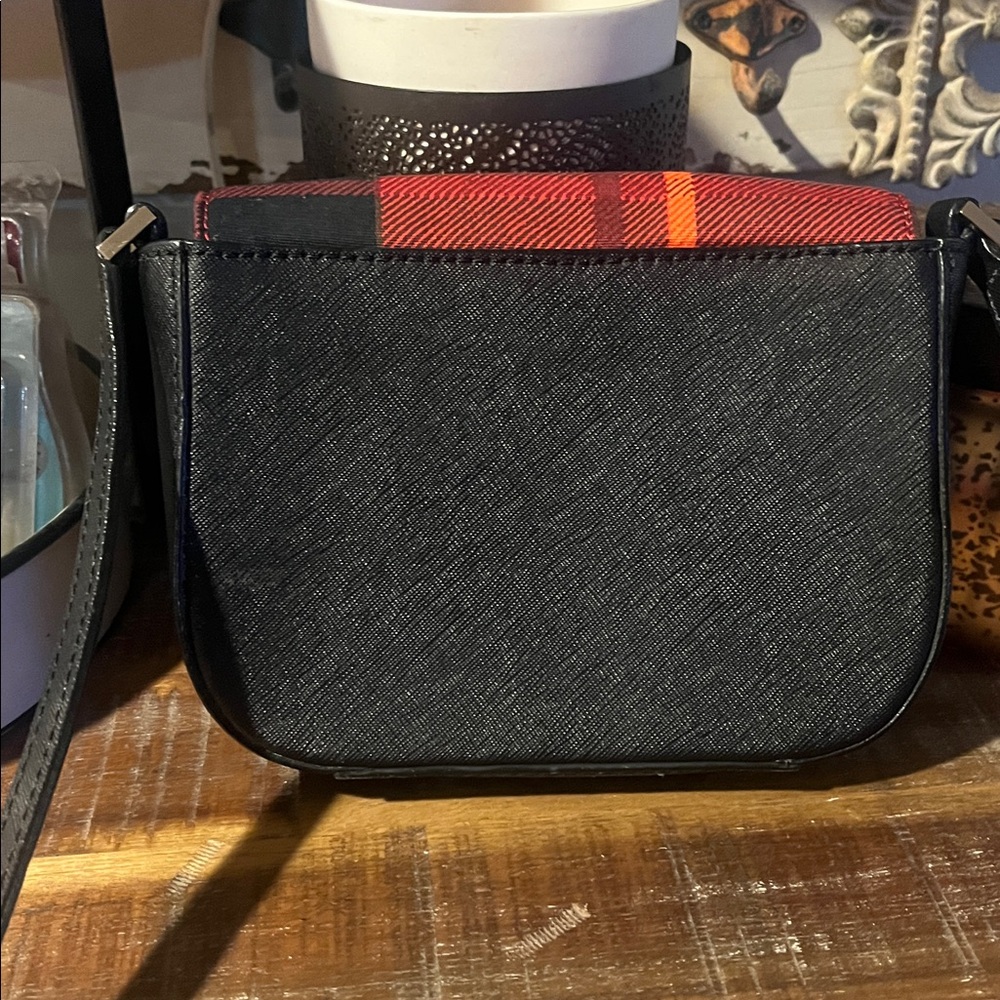 Kate Spade Carsen Newbury Lane Red and Black Plaid Small Crossbody Bag - Picture 4 of 12